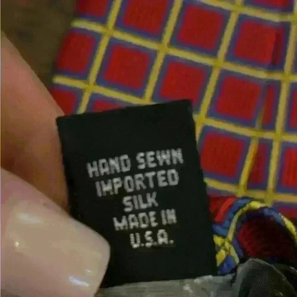 Mens Robert Talbott Best Of Class H Stockton Tie Red Blue Yellow Neck Tie - Picture 7 of 7